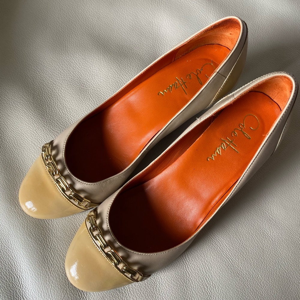 Cole Haan Air Lainey Chain Wedge Pump in tan